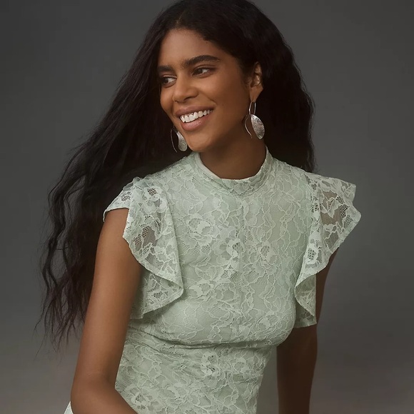 Anthropologie Maeve Sleeveless Mock-Neck Mini Dress L - Picture 4 of 5